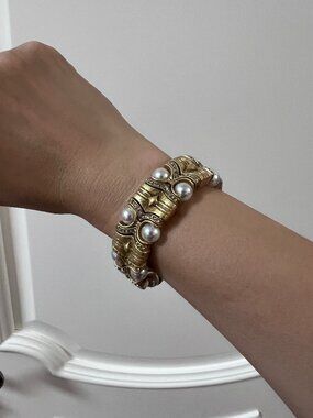 Chic Ornate Metal Bangle | Romantic Bohemian Style Bracelet